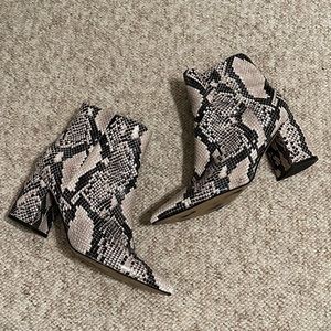 Marc Fisher Retire Snakeskin Booties - Size 9